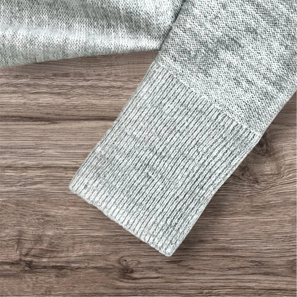 Lou & Grey Light Gray Tunic High-Low Sweater Size M